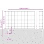 Reja con postes Plateado 0.8 x 25 m Acero