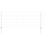 Reja con postes Plateado 0.8 x 25 m Acero