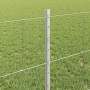 Reja con postes Plateado 0.8 x 25 m Acero