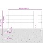 Reja con postes Plateado 0.8 x 25 m Acero