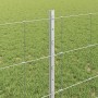 Reja con postes Plateado 0.8 x 25 m Acero