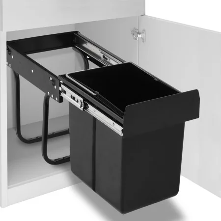 Removable trash can in kitchen cabinet soft close 20 L by vidaXL, Garbage cans and trash cans - Ref: Foro24-51178, Price: 95,...