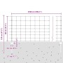 Reja con postes Plateado 0.8 x 25 m Acero