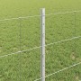 Reja con postes Plateado 0.8 x 25 m Acero