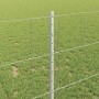 Reja con postes Plateado 1 x 25 m Acero