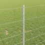 Reja con postes Plateado 1 x 25 m Acero