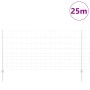 Reja con postes Plateado 1.2 x 25 m Acero
