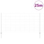 Reja con postes Plateado 1.2 x 25 m Acero