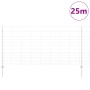 Reja con postes Plateado 1.2 x 25 m Acero