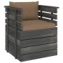 Gartensessel mit Kissen aus Zirbenholz von vidaXL, Modulare Sofas für den Außenbereich - Ref: Foro24-3061727, Preis: 110,93 €...