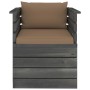 Gartensessel mit Kissen aus Zirbenholz von vidaXL, Modulare Sofas für den Außenbereich - Ref: Foro24-3061727, Preis: 115,39 €...