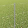 Reja con postes Plateado 1.4 x 25 m Acero