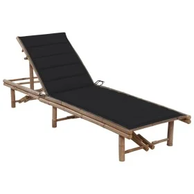 Garden lounger with bamboo cushion by vidaXL, Loungers - Ref: Foro24-3061639, Price: 210,90 €, Discount: %