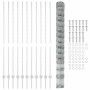 Reja con postes Plateado 1.6 x 25 m Acero