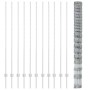 Reja con postes Plateado 1.6 x 25 m Acero