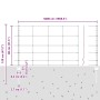 Reja con postes Plateado 0.8 x 50 m Acero
