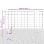 Reja con postes Plateado 0.8 x 50 m Acero