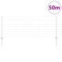 Reja con postes Plateado 0.8 x 50 m Acero