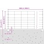 Reja con postes Plateado 0.8 x 50 m Acero