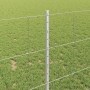 Reja con postes Plateado 1 x 50 m Acero