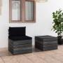 Paletten-Gartenmöbel 2-teilig mit Kissen aus massivem Kiefernholz von vidaXL, Gartensets - Ref: Foro24-3061666, Preis: 152,96...