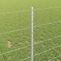 Reja con postes Plateado 1 x 50 m Acero