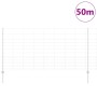 Reja con postes Plateado 1.2 x 50 m Acero