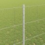 Reja con postes Plateado 1.4 x 50 m Acero