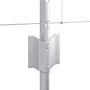 Reja con postes Plateado 0.8 x 100 m Acero