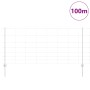 Reja con postes Plateado 1 x 100 m Acero