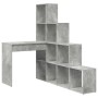 Escritorio de Esquina Gris hormigón 101.5 x 149.5 x 149.5 cm
