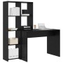 Escritorio Roble negro 138.5 x 55 x 143 cm Madera contrachapada