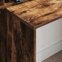 Escritorio con estante Roble ahumado 138.5 x 55 x 143 cm