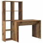 Escritorio con estante Madera vieja 138.5 x 55 x 143 cm