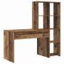 Escritorio con estante Madera vieja 138.5 x 55 x 143 cm