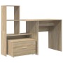 Escritorio con cajón Roble Sonoma 131.5 x 50 x 106.5 cm