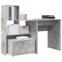Escritorio con cajón Gris hormigón 131.5 x 50 x 106.5 cm