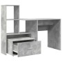 Escritorio con cajón Gris hormigón 131.5 x 50 x 106.5 cm