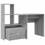 Escritorio con cajón Gris sonoma 131.5 x 50 x 106.5 cm
