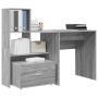 Escritorio con cajón Gris sonoma 131.5 x 50 x 106.5 cm