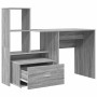 Escritorio con cajón Gris sonoma 131.5 x 50 x 106.5 cm