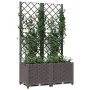 Planter with brown PP trellis 80x40x136 cm by vidaXL, Pots and planters - Ref: Foro24-318261, Price: 79,19 €, Discount: %