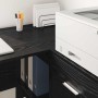 Escritorio de Esquina 2 pcs Roble negro 102 x 50 x 75 cm