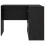 Escritorio de Esquina 2 pcs Roble negro 102 x 50 x 75 cm