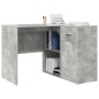 Escritorio de Esquina 2 pcs Gris Concreto 102 x 50 x 75 cm