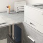 Escritorio de Esquina 2 pcs Gris Concreto 102 x 50 x 75 cm