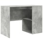 Escritorio de Esquina 2 pcs Gris Concreto 102 x 50 x 75 cm