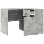 Escritorio de Esquina 2 pcs Gris Concreto 102 x 50 x 75 cm