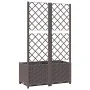 Planter with brown PP trellis 80x40x136 cm by vidaXL, Pots and planters - Ref: Foro24-318261, Price: 79,19 €, Discount: %