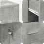 Escritorio de Esquina 2 pcs Gris Concreto 102 x 50 x 75 cm